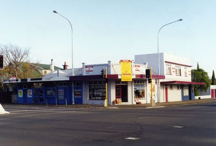 Commercial buildings, corner of Fitzherbert Avenue and College Street
