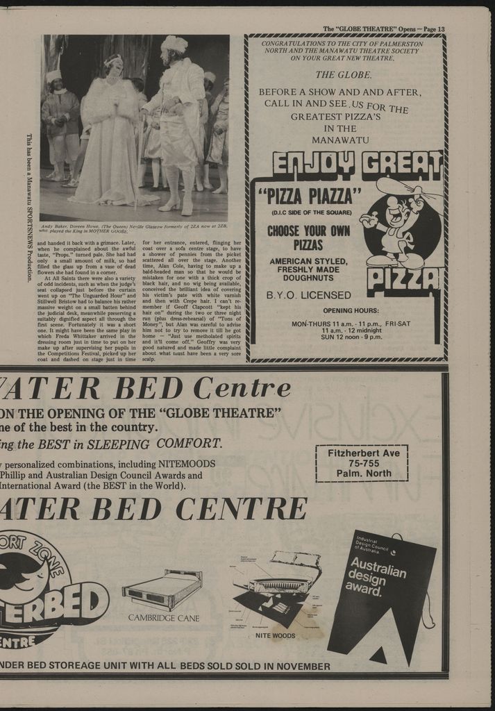 "The Globe Theatre Opens" Commemorative Newspaper 13