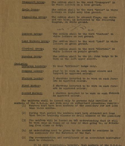 Memorandum to Women's War Service Auxiliary from J. S. Hunter Page 3