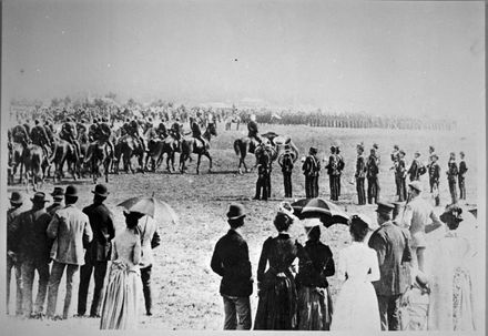 Parade of Volunteer Forces in Waldegrave's paddock