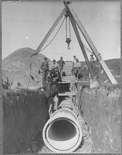 Laying of 36" Sewer pipe