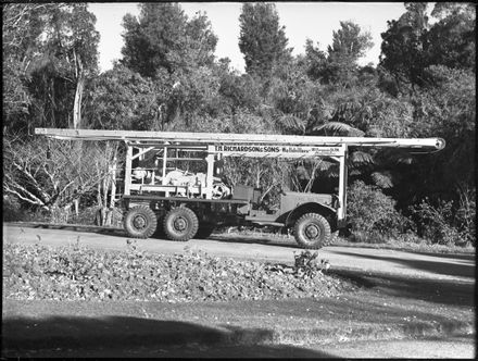 T H Richardson and Sons' welldrilling truck, Palmerston North