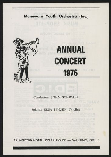 Manawatū Sinfonia concert programme