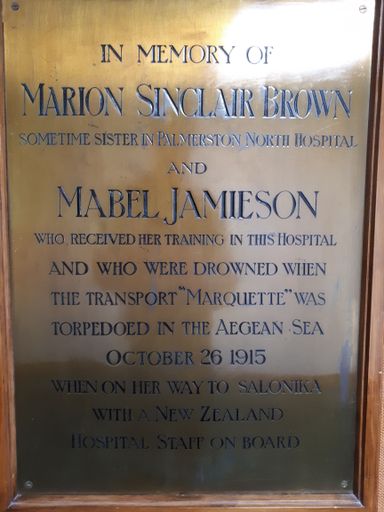 Plaque to the Marquette Nurses - Education Centre, Palmerston North Hospital