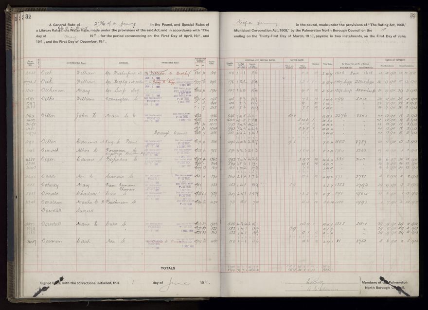 Rate book, 1911-1912 - 2021Pa_PNCC2-23-2-V19_034000-0035