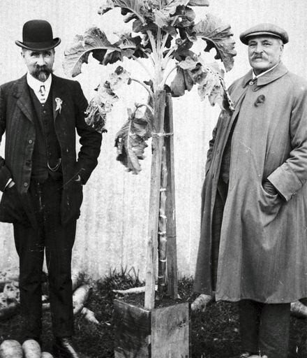 W.T. Penny and Major C. Dunk with prize-winning vegetables