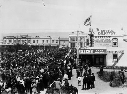 Parade of troops in The Square