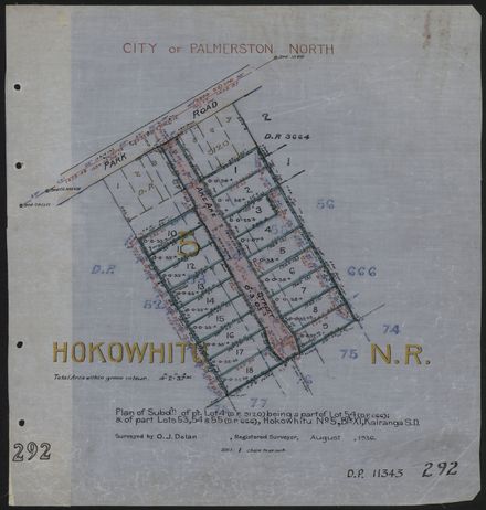 Survey Plans (subdivisions) 1902 - 1939