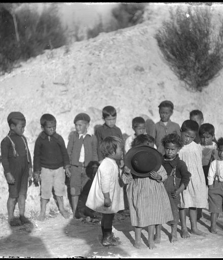 Māori Children with Bowler Hat