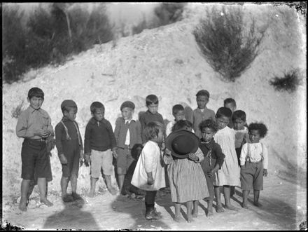Māori Children with Bowler Hat