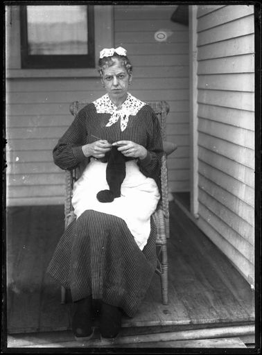 Unidentified Knitting Woman