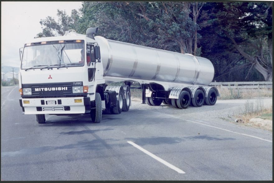 Large tanker with Mitsubishi cab