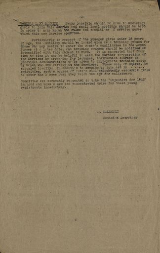 Women's War Service Auxiliary Objective for 1942 Page 2
