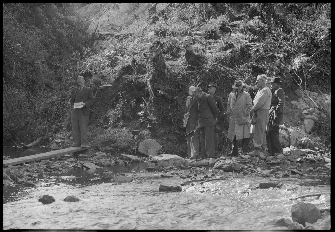 Turning the first sod at Turitea Dam - Manawatū Heritage