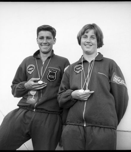 "Gold and Silver Medalists" New Zealand Swimming Championships