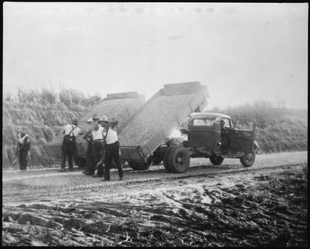 Metalling the Road to Foxton Beach
