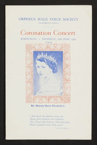 Orpheus Male Voice Society Coronation Concert - Resource cover image