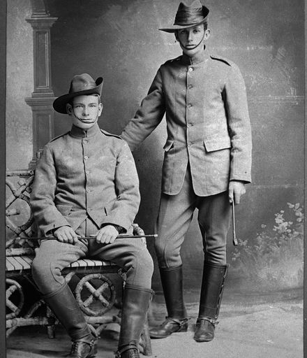 Studio Portrait of Two Soldiers from the South African War