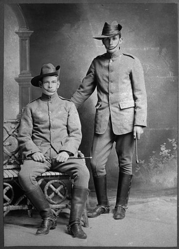 Studio Portrait of Two Soldiers from the South African War