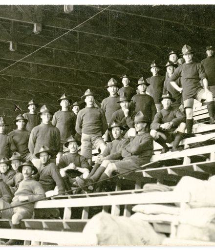 Recruits in the Grandstand, Awapuni Military Camp