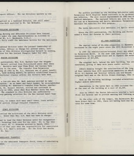 Supplement to History of the St John Ambulance Association Manawatu, 1900-1975 5
