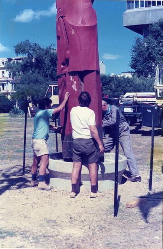 Installation of Pouwhenua for the re-dedication of The Square - Te Marae o Hine