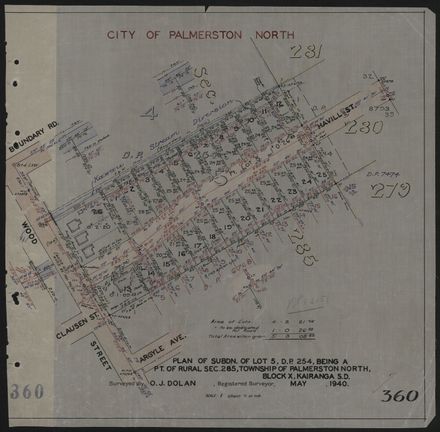 Survey Plans (subdivisions) 1938 - 1951