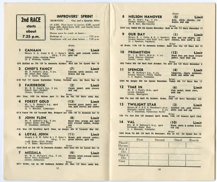 Manawatū Trotting Club programme - 8