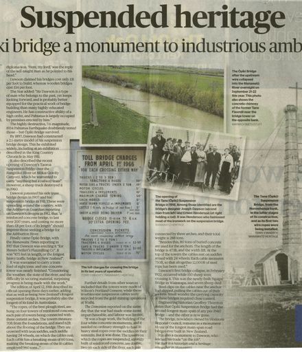 Back Issues: Ōpiki bridge a monument to industrious ambition