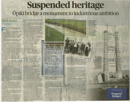 Back Issues: Ōpiki bridge a monument to industrious ambition