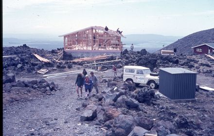 Scouts building Ruapehu Lodge and Snow School