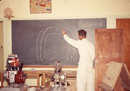 Palmerston North Motorcycle Training School - Class 23 - Second Saturday - P. Croad explains cornering