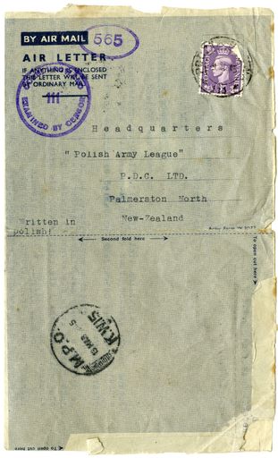 Polish Army League correspondence