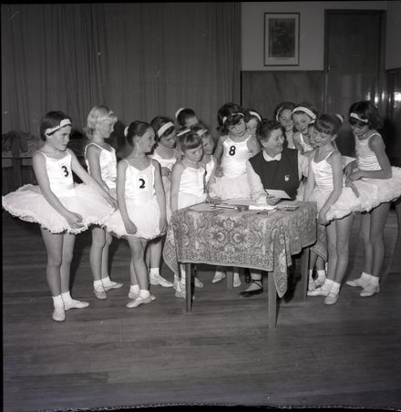 "Ballet examiner with junior pupils"