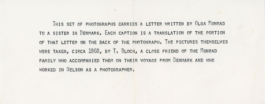 Photographic Letter from Olga Monrad