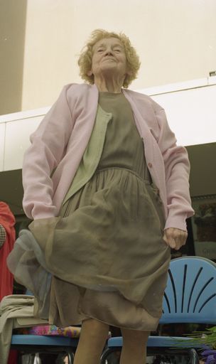 Madge Allsop enjoys her new Cardy