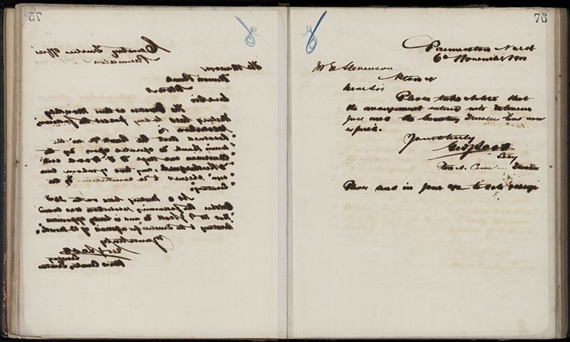 Outwards Correspondence of the Palmerston North Cemetery Trustees, 1898 -1902 103