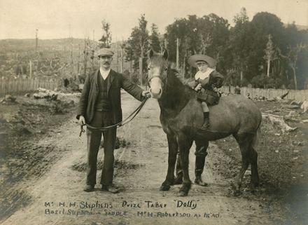 Mr. H Robertson and Basil Stephens, Apiti area