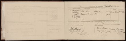 Marriage register 1870 - 1880