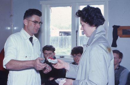 Palmerston North Motorcycle Training School - 1000th enrolment October 1965 - Mrs Cawdell