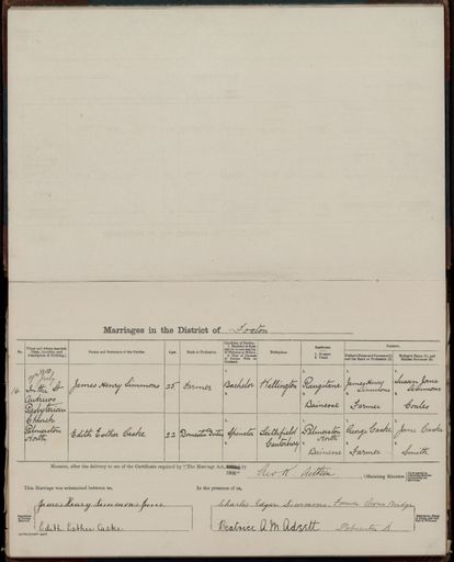 Marriage register 1909- 1927