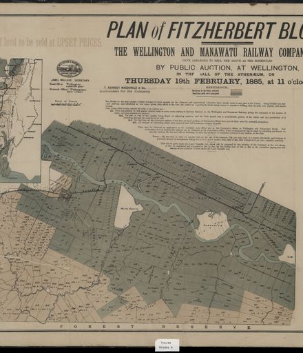 Plan of Fitzherbert Blocks
