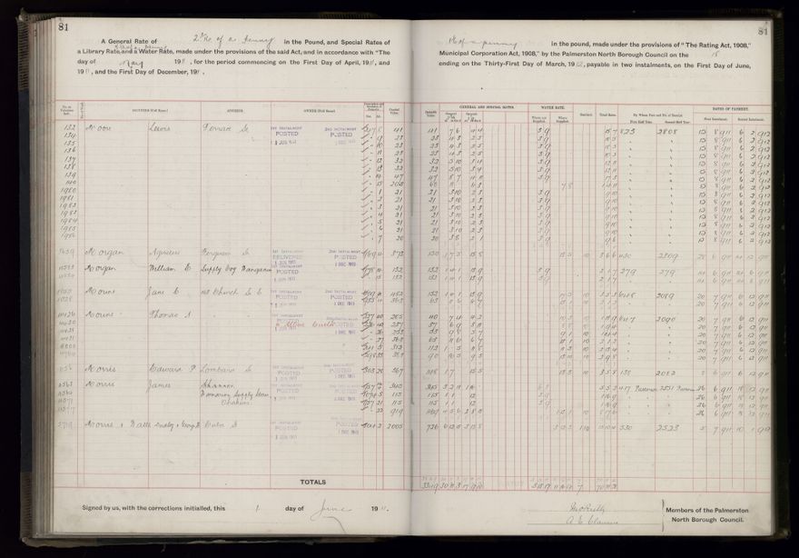 Rate book, 1911-1912 - 2021Pa_PNCC2-23-2-V19_034000-0084
