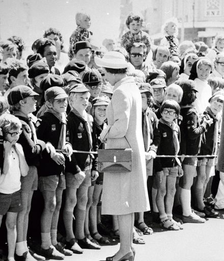 Queen Elizabeth II with Scouts