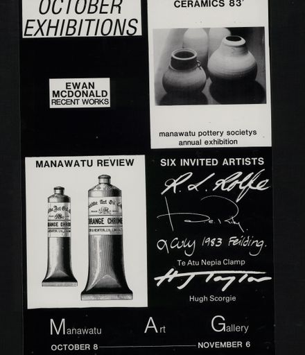 October exhibitions poster