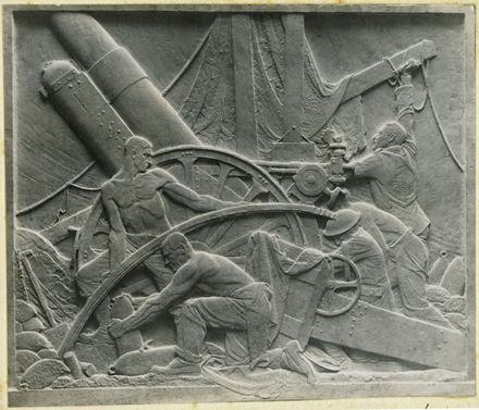 Photograph of Memorial Design by Gilbert Ledward - Gunners - Resource cover image