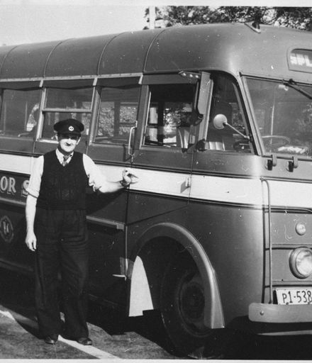 Municipal Motor Service Bus and Driver