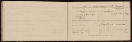 Marriage register 1870 - 1880