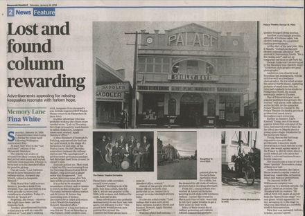 Memory Lane - "Lost and found column rewarding"