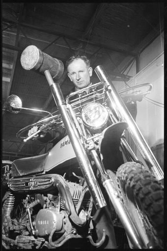 Man with Yamaha Motorcycle - Resource cover image